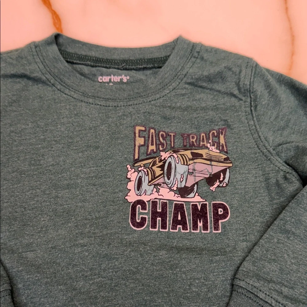 Carter's Teal Fast Track Champ Long Sleeve Tee